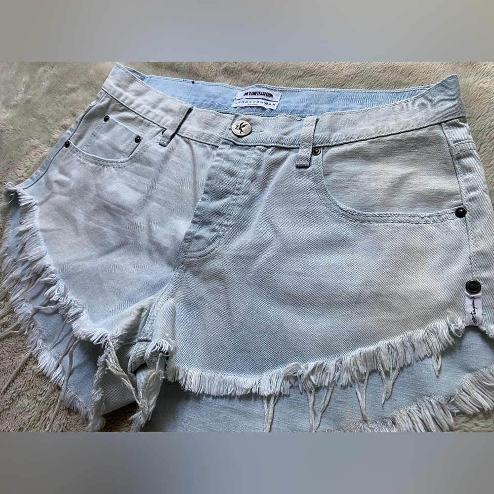 One Teaspoon Brandos Relaxed Fit Denim Shorts - Picture 3 of 7